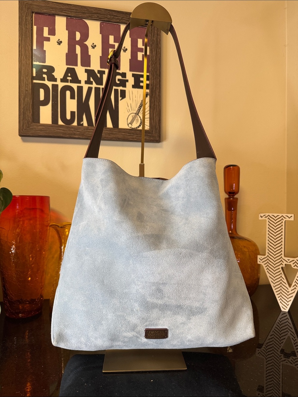 Frances Valentine Brynn Suede Hobo Bag